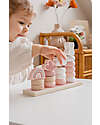 Label Label FSC Wooden Stackable Rings - Pink - Four Towers - 12+ m Wooden Stacking Toys