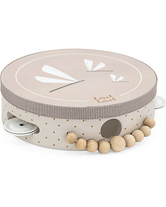 Label Label FSC Wooden Tambourine with Rattles - Nougat -12+ m Musical Instruments