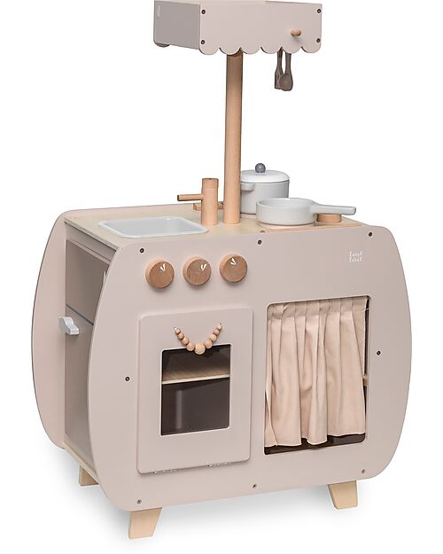 Label Label FSC Wooden Toy Bistro Kitchen - Beige - 12+ m Toy Kitchens