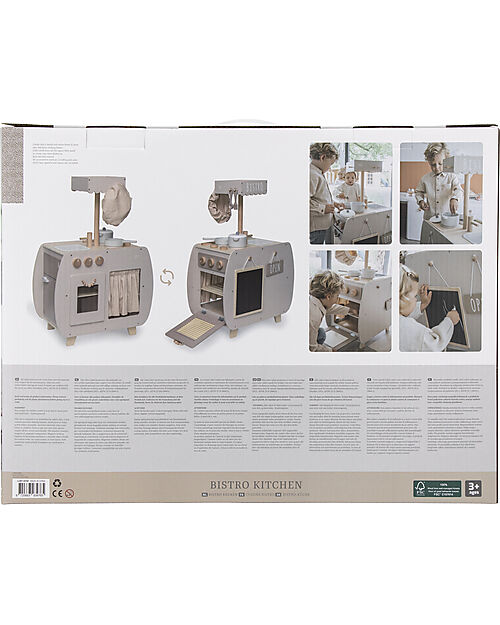 Label Label FSC Wooden Toy Bistro Kitchen - Beige - 12+ m Toy Kitchens
