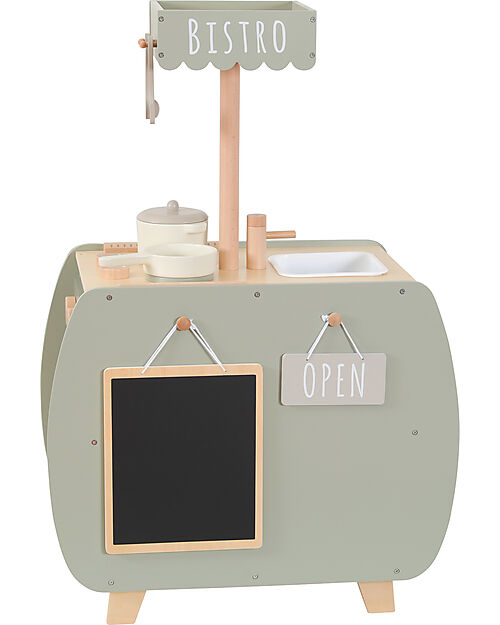 Label Label FSC Wooden Toy Bistro Kitchen - Olive - 12+ m Toy Kitchens