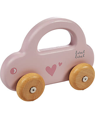 Label Label FSC Wooden Toy Car - Pink - 18+ m Wooden Toy Cars, Trains & Trucks