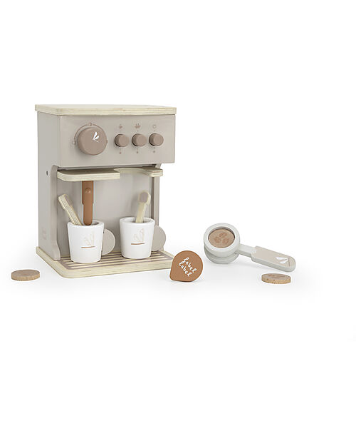 Label Label FSC Wooden Toy Coffee Machine - Beige - 3+ years Toy Kitchens