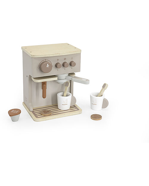 Label Label FSC Wooden Toy Coffee Machine - Beige - 3+ years Toy Kitchens