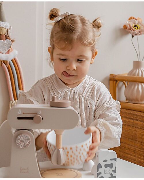 Label Label FSC Wooden Toy Planetary Mixer - Beige - 3+ years Toy Kitchens