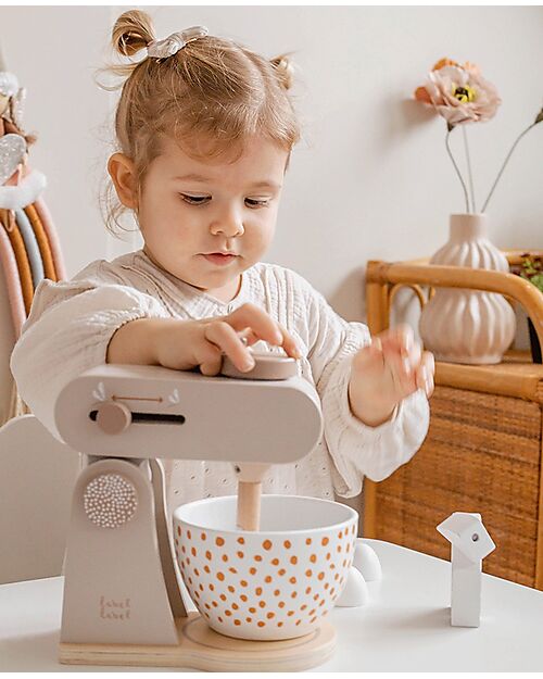 Label Label FSC Wooden Toy Planetary Mixer - Beige - 3+ years Toy Kitchens