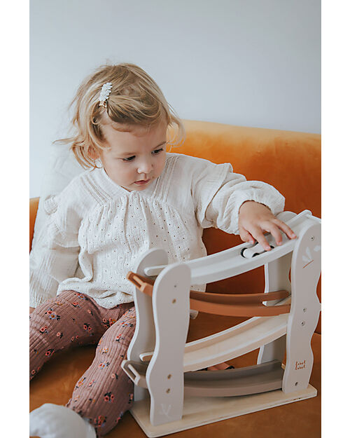 Label Label FSC Wooden Toy Track - Beige - 18+ m Wooden Toy Cars, Trains & Trucks