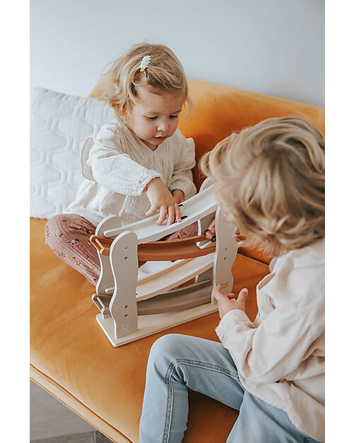 Label Label FSC Wooden Toy Track - Beige - 18+ m Wooden Toy Cars, Trains & Trucks