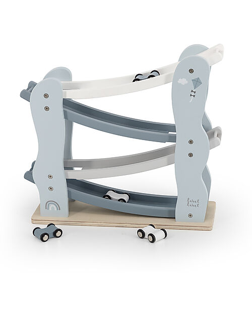 Label Label FSC Wooden Toy Track - Light Blue - 18+ m Wooden Toy Cars, Trains & Trucks