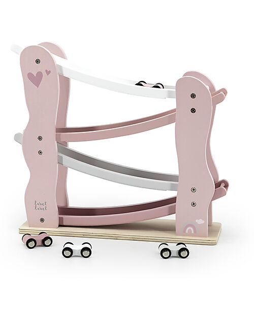 Label Label FSC Wooden Toy Track - Pink - 18+ m Wooden Toy Cars, Trains & Trucks