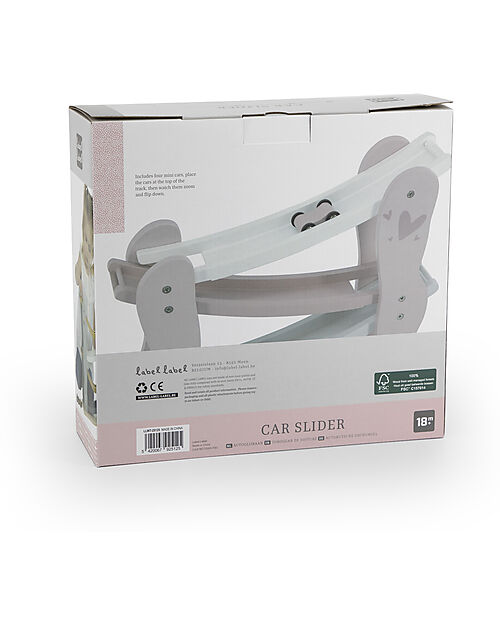 Label Label FSC Wooden Toy Track - Pink - 18+ m Wooden Toy Cars, Trains & Trucks