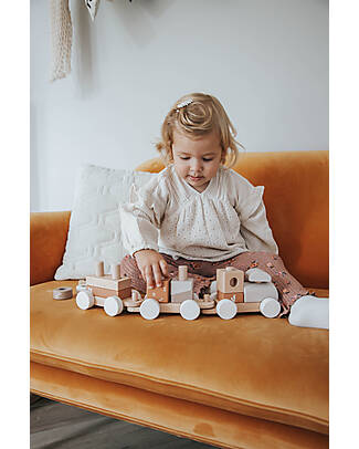 Label Label FSC Wooden Toy Train - Beige - 18+ m Wooden Toy Cars, Trains & Trucks