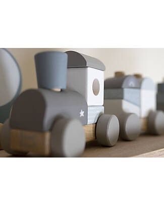 Label Label FSC Wooden Toy Train - Light Blue - 18+ m Wooden Toy Cars, Trains & Trucks