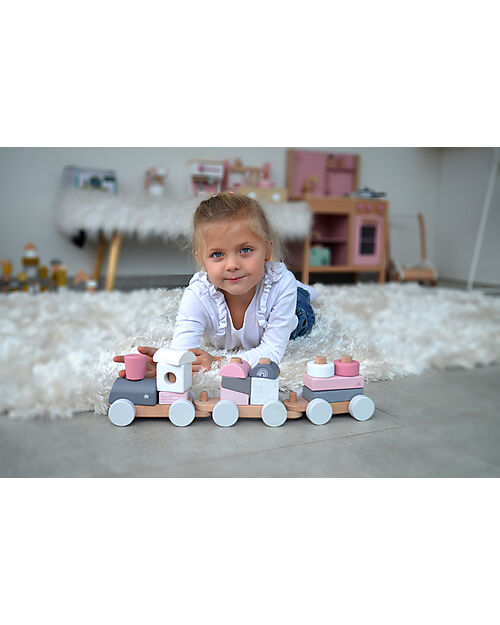 Label Label FSC Wooden Toy Train - Pink - 18+ m Wooden Toy Cars, Trains & Trucks