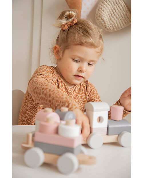 Label Label FSC Wooden Toy Train - Pink - 18+ m Wooden Toy Cars, Trains & Trucks