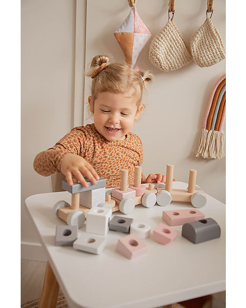 Label Label FSC Wooden Toy Train - Pink - 18+ m Wooden Toy Cars, Trains & Trucks