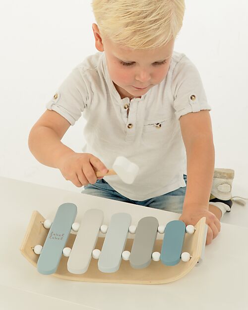 Label Label FSC Wooden Xylophone Toy - Blue - 12+ m Musical Instruments