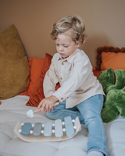 Label Label FSC Wooden Xylophone Toy - Blue - 12+ m Musical Instruments