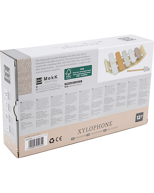 Label Label FSC Wooden Xylophone Toy - Hazelnut - 12+ m Musical Instruments