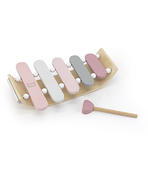 Label Label FSC Wooden Xylophone Toy - Pink - 12+ m Musical Instruments
