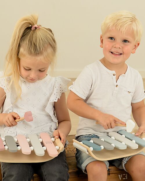 Label Label FSC Wooden Xylophone Toy - Pink - 12+ m Musical Instruments