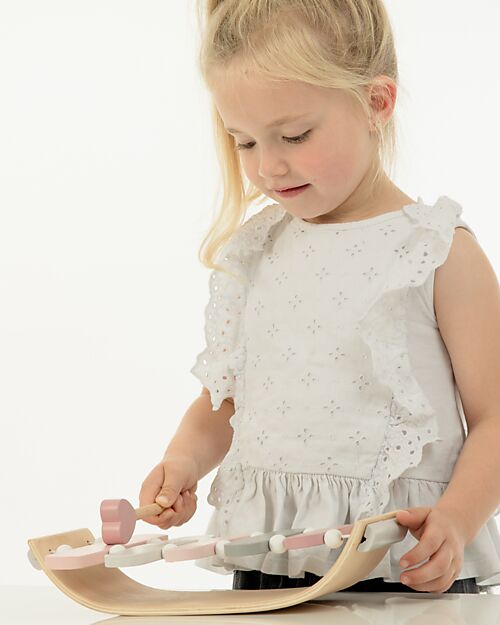 Label Label FSC Wooden Xylophone Toy - Pink - 12+ m Musical Instruments