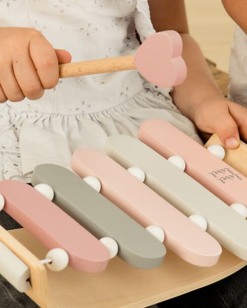 Label Label FSC Wooden Xylophone Toy - Pink - 12+ m Musical Instruments