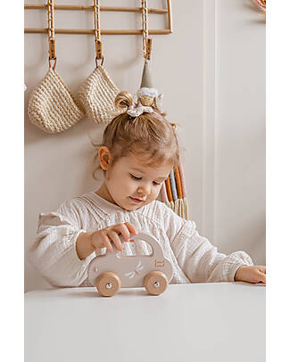 Label Label Little Wooden Toy Car - Nougat - FSC-certified Beechwood Wooden Toy Cars, Trains & Trucks