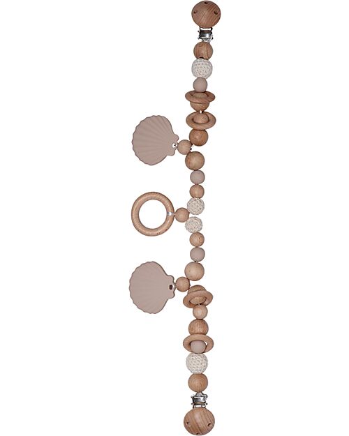 Label Label Silicone Stroller Chain - Shell - Nougat Accessories