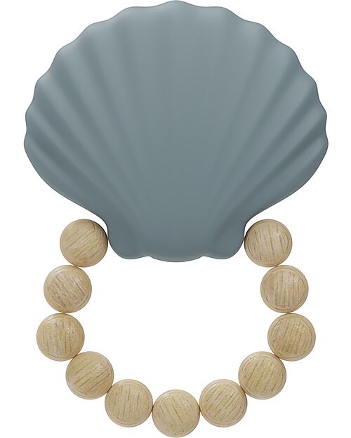 Label Label Teething Shell - Blue - Silicone Teethers