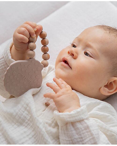 Label Label Teething Shell - Nougat - Silicone Teethers