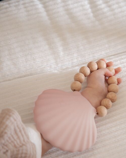 Label Label Teething Shell - Pink - Silicone Teethers
