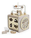 Label Label Wooden Activity Cube - Beige - 5 in 1 - FSC-certified Beechwood Wooden Stacking Toys