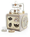 Label Label Wooden Activity Cube - Beige - 5 in 1 - FSC-certified Beechwood Wooden Stacking Toys