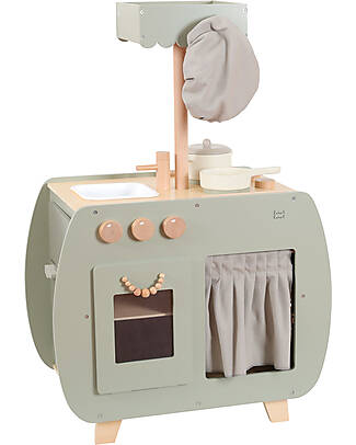 Label Label Wooden Bistro Kitchen - Olive - FSC-certified Beechwood Toy Kitchens