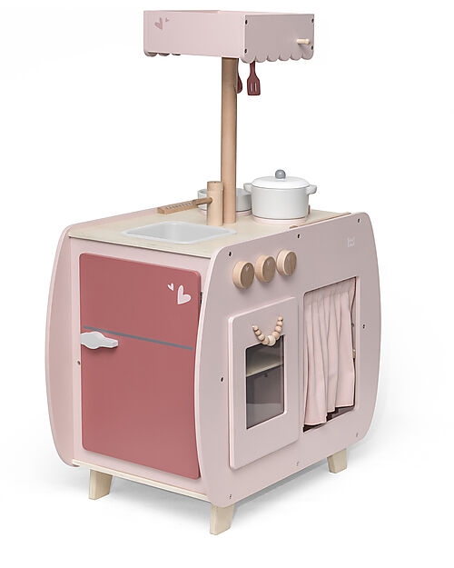 Label Label Wooden Bistro Kitchen - Pink - FSC-certified Beechwood Toy Kitchens