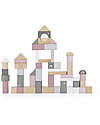 Label Label Wooden Blocks 50 pcs - Pink - FSC-certified Beechwood Wooden Stacking Toys
