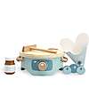Label Label Wooden Crepe Maker Set - Green - FSC-certified Beechwood Toy Kitchens