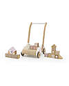 Label Label Wooden First Steps Trolley with Blocks - Pink - 12+ m Push-Toys