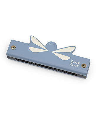 Label Label Wooden Flaute - Blue - FSC-certified Beechwood Musical Instruments