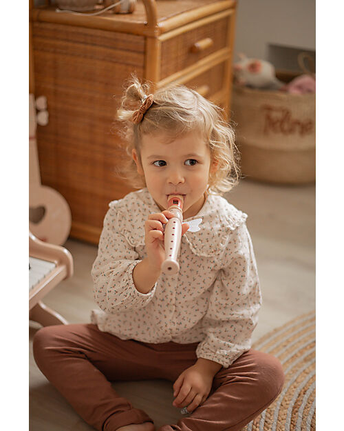 Label Label Wooden Flaute - Pink - FSC-certified Beechwood Musical Instruments