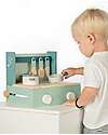Label Label Wooden Foldable Cooker - Green - FSC-certified Beechwood Toy Kitchens