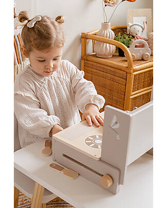 Label Label Wooden Foldable Cooker - Nougat - FSC-certified Beechwood Toy Kitchens
