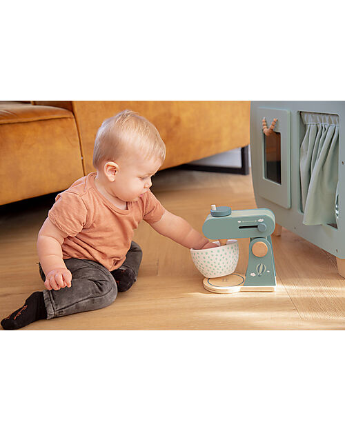 Label Label Wooden Foodprocessor - Green - FSC-certified Beechwood Toy Kitchens