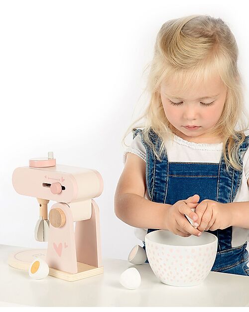 Label Label Wooden Foodprocessor - Pink - FSC-certified Beechwood Toy Kitchens