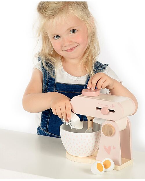 Label Label Wooden Foodprocessor - Pink - FSC-certified Beechwood Toy Kitchens