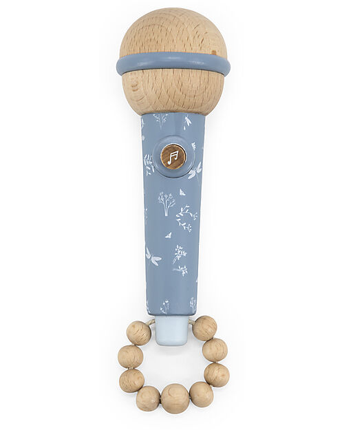 Label Label Wooden Microphone - Blue - FSC Certification Musical Instruments