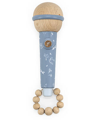 Label Label Wooden Microphone - Blue - FSC Certification Musical Instruments