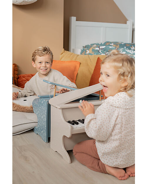 Label Label Wooden Piano - Blue - FSC Certification Musical Instruments