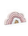Label Label Wooden Rainbow Puzzle Cloud - Pink - FSC-certified Beechwood Wooden Stacking Toys
